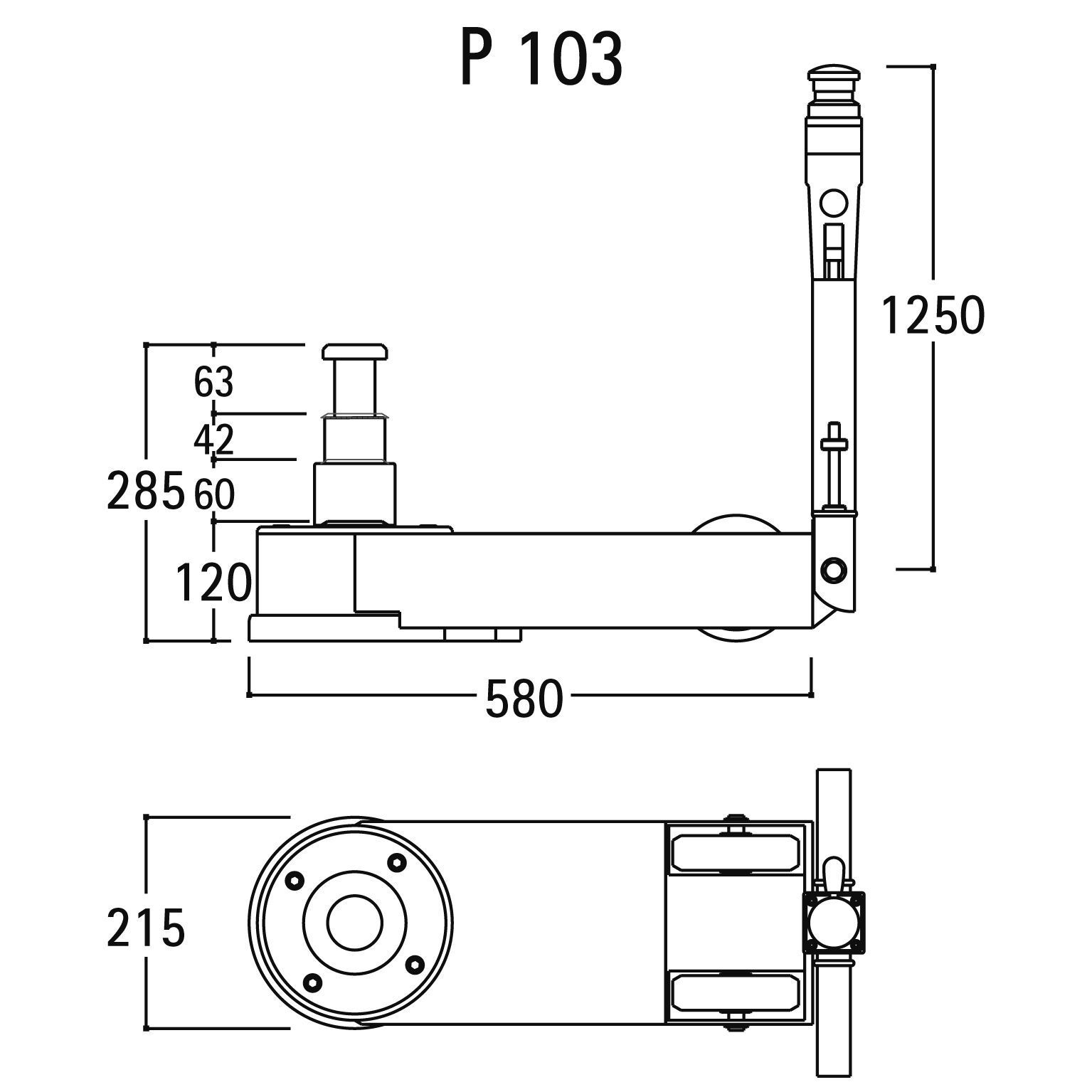 Pasquin P103 Air Hydraulic Jack | 33-Ton Multi-Stage Heavy Duty Lift Pasquin P103 Air Hydraulic Jack | 33-Ton Multi-Stage Heavy Duty Lift - Image 2