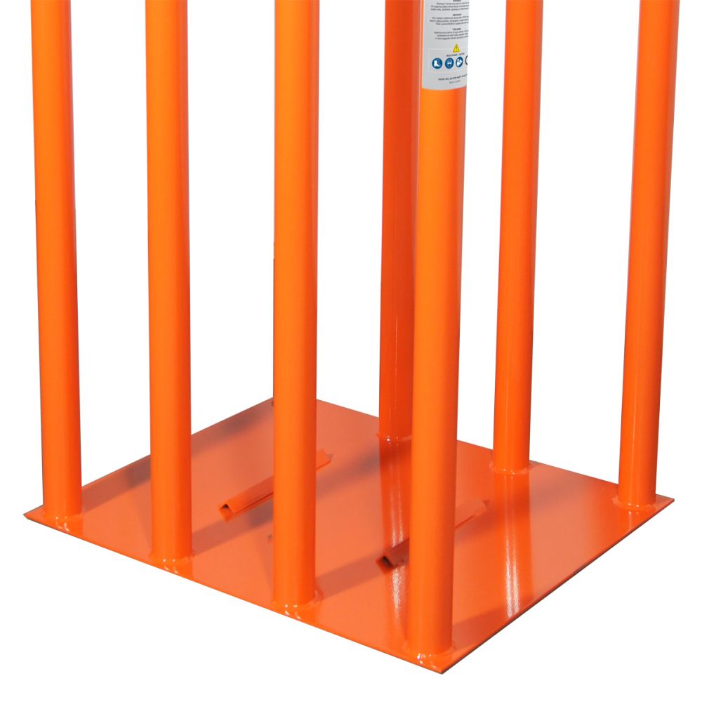 MIC-4 Truck & Bus Tyre Inflation Cage Martins MIC-4 4-bar truck and bus tyre inflation safety cage in safety orange