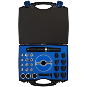 Dynomec DY2300-C new locking wheel nut remover set laid out in its portable carry case