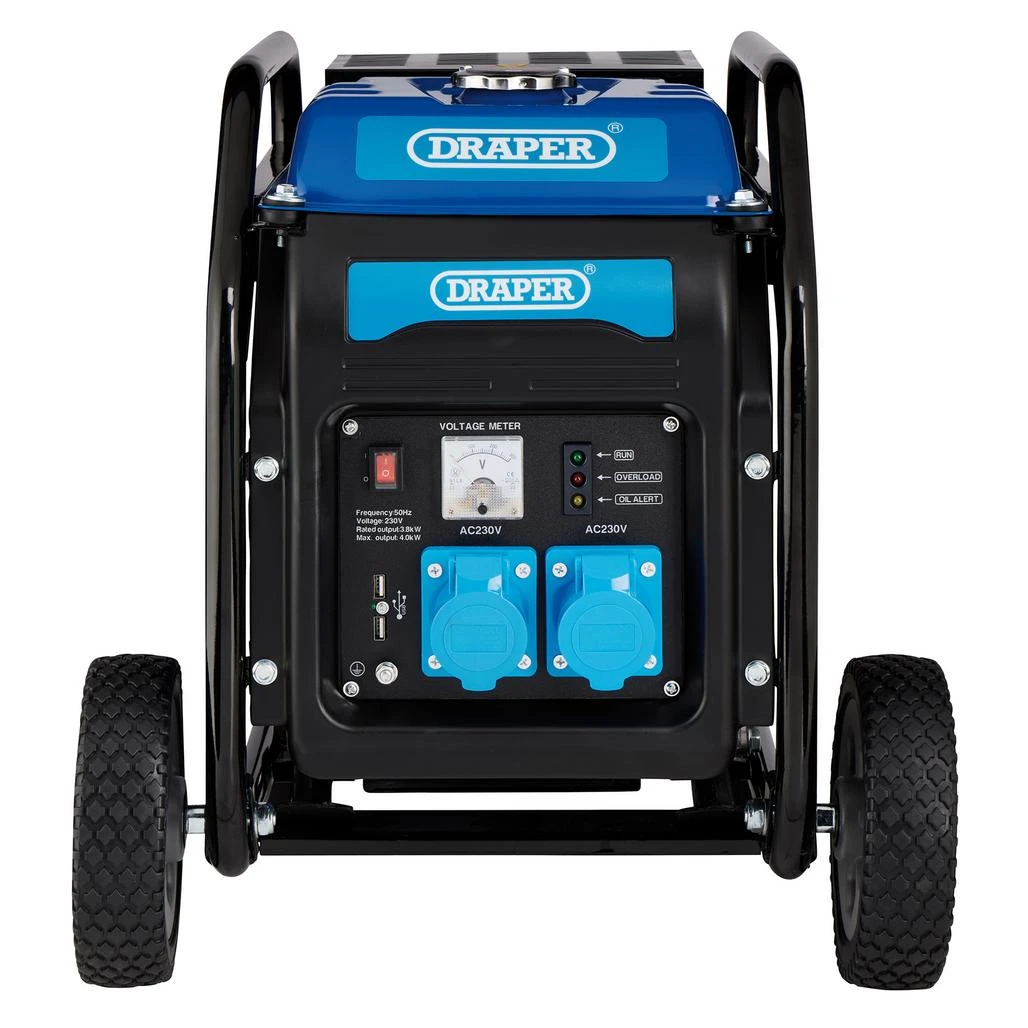Petrol Open Frame Inverter Generator with Wheels, 3800W Petrol Open Frame Inverter Generator with Wheels, 3800W - Image 4